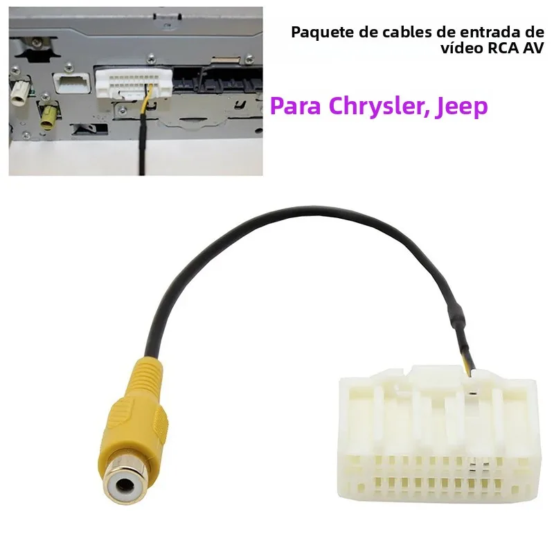 Cable Adaptador de Video para Cámara de Reversa de Coche con Entrada RCA para Radio MyGIG para Jeep - Accesorios Electrónicos para Coche Jeep