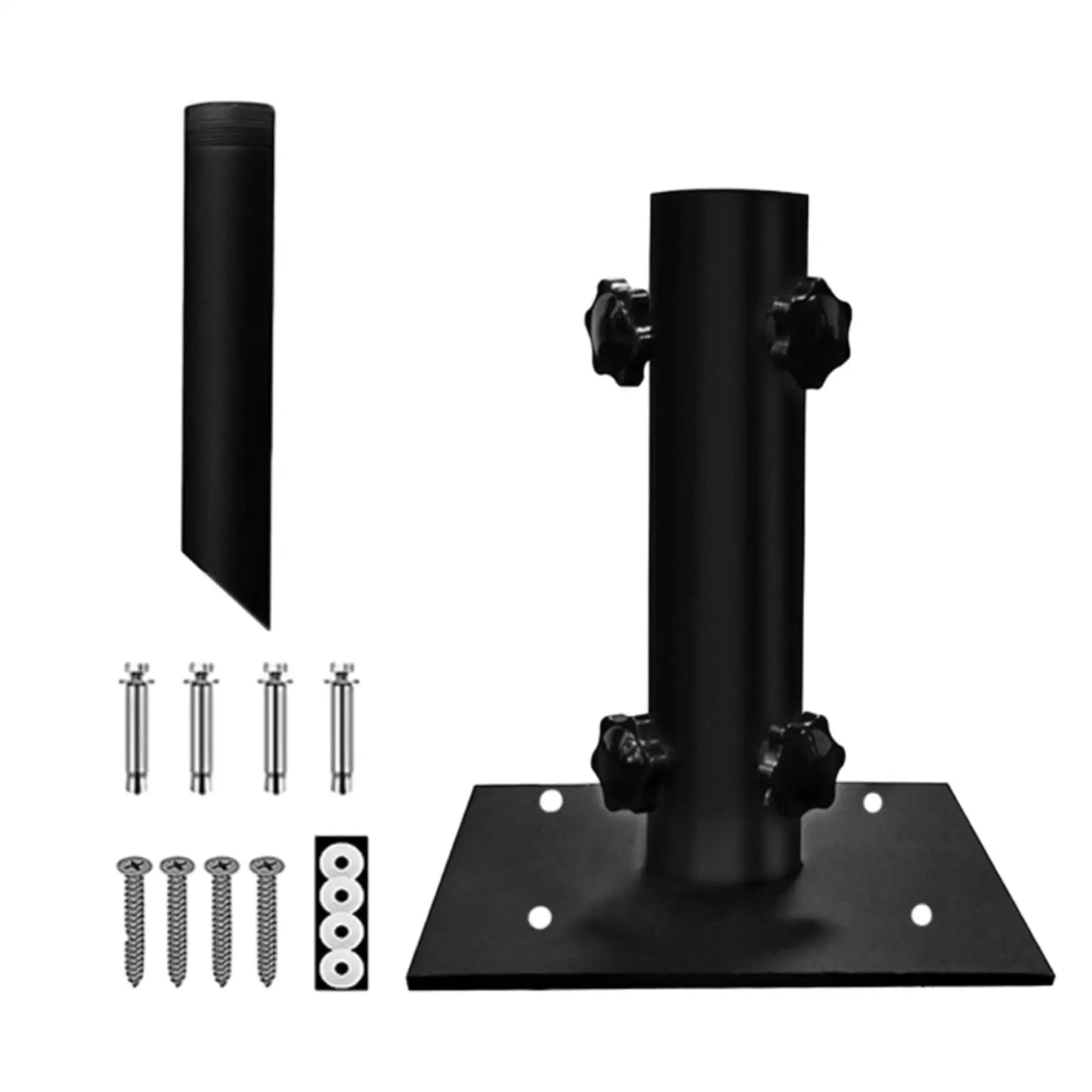 

Outdoor Umbrella Base Stand Weather Resistance Hardware Flagpole Brackets for Courtyard Decks Docks Patios Picnic Tables