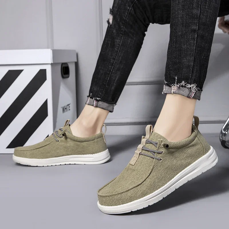 spring autumn Lightweight Men's Canvas Shoes outdoor Comfortable Low-cut Shoes Men Espadrille fashion Casual Shoes Men Flats