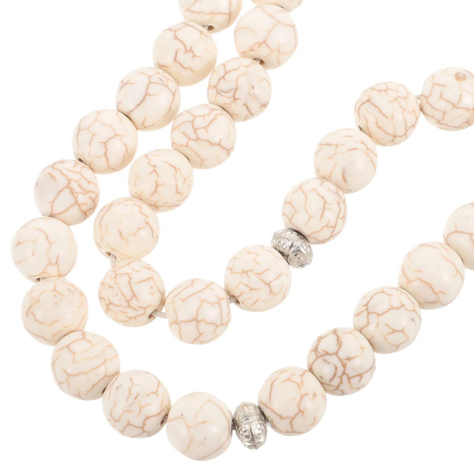 

Rosary Beaded Bracelet Natural Stone Tassel Worry Beads Durable for Prayer Buddha Worship Muslim Decor