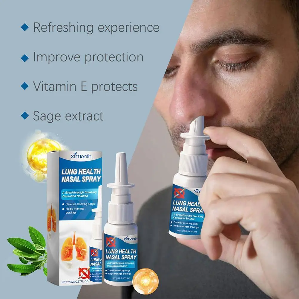 20ml Herbal Cleansing Lung Spray Clear Nasal Stuck Organic Herbal Lung Clearing Throat Moisturizing Spray