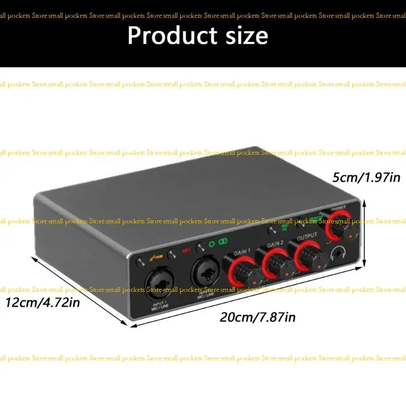 R1WD プラグアンドプレイ USB 録音サウンドカード メタルスタジオ品質オーディオインターフェイス