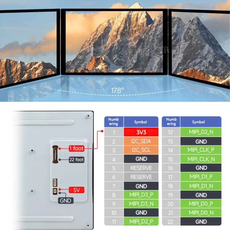 10.1 Inches IPS LCD Display Screen 800x1280 for ESP32P4 for Vertical or Horizontal