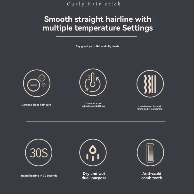 أداة تصفيف الشعر 38 واط الكهربائية مكواة فرد الشعر مشط الجهد المزدوج 110-220 فولت الرطب والجاف استخدام الاتحاد الأوروبي التوصيل