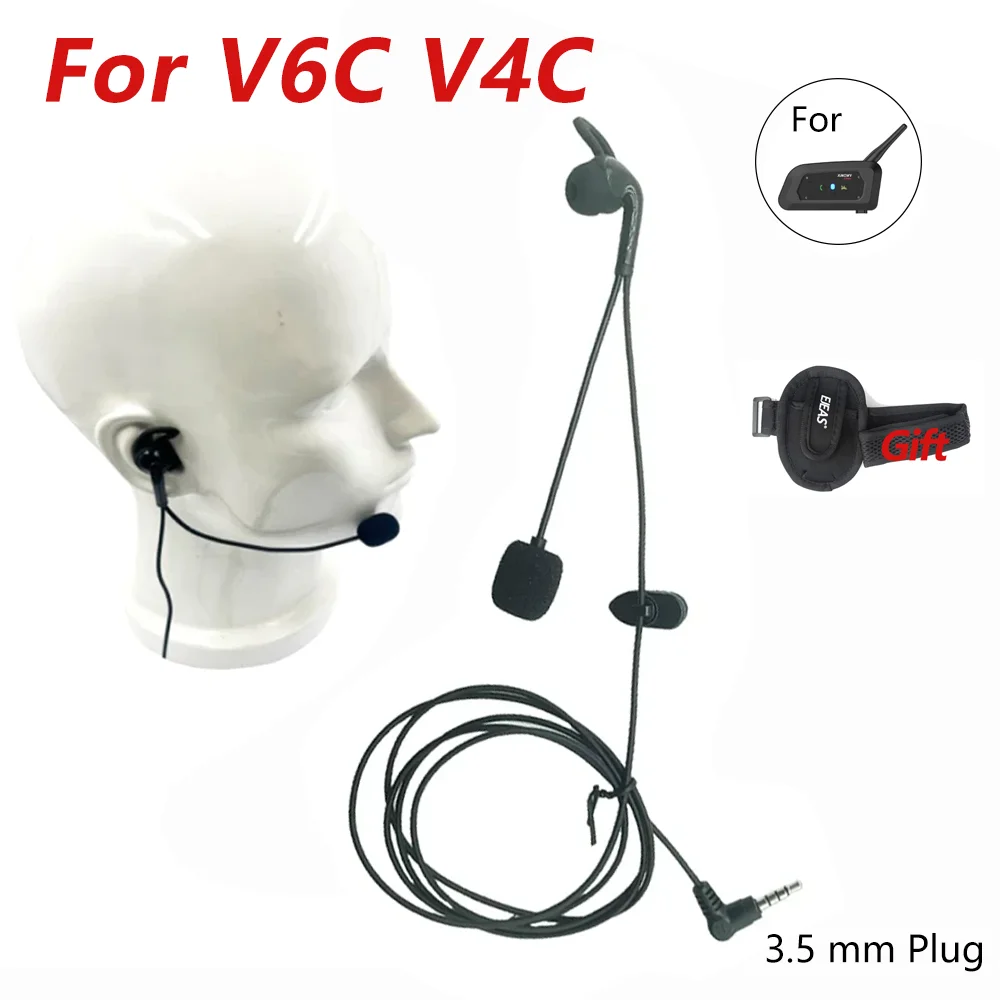 

1/2 шт. 3,5 мм с разъемом для ушей, правая сумка для наушников и гарнитуры, подходит для FBIM V6C V4 V4C, переговорная гарнитура для рефери, домофон