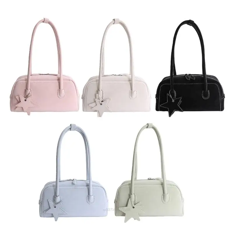 

X5XA Elegant Underarm Bag Comfortable Strap Roomy Storage Retro Styles PU Shoulder Bag Evening Purse For Women and Girls
