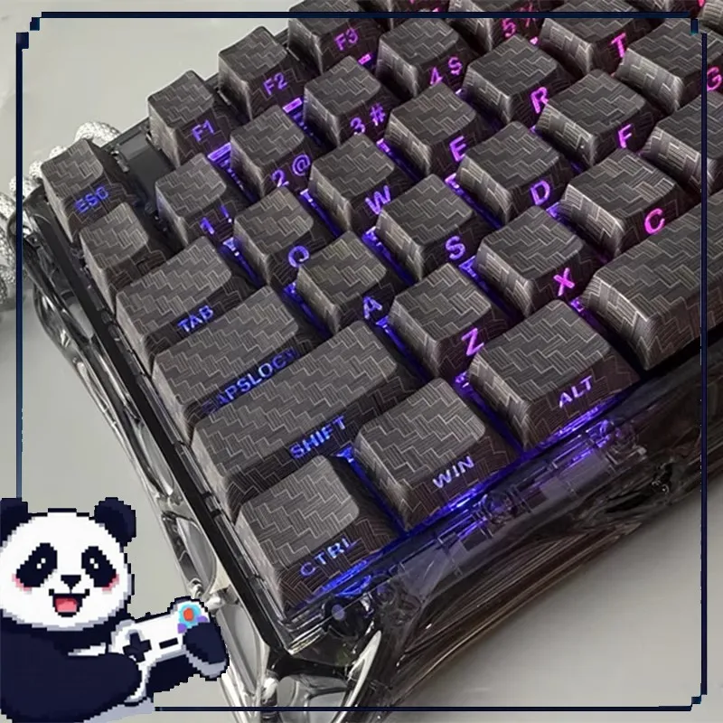 

Колпачки для клавиш с рисунком из углеродного волокна, магнитные переключатели с боковой гравировкой Rog Pbt, термосублимационная фабрика, высокоиндивидуальные колпачки для ключей «сделай сам»