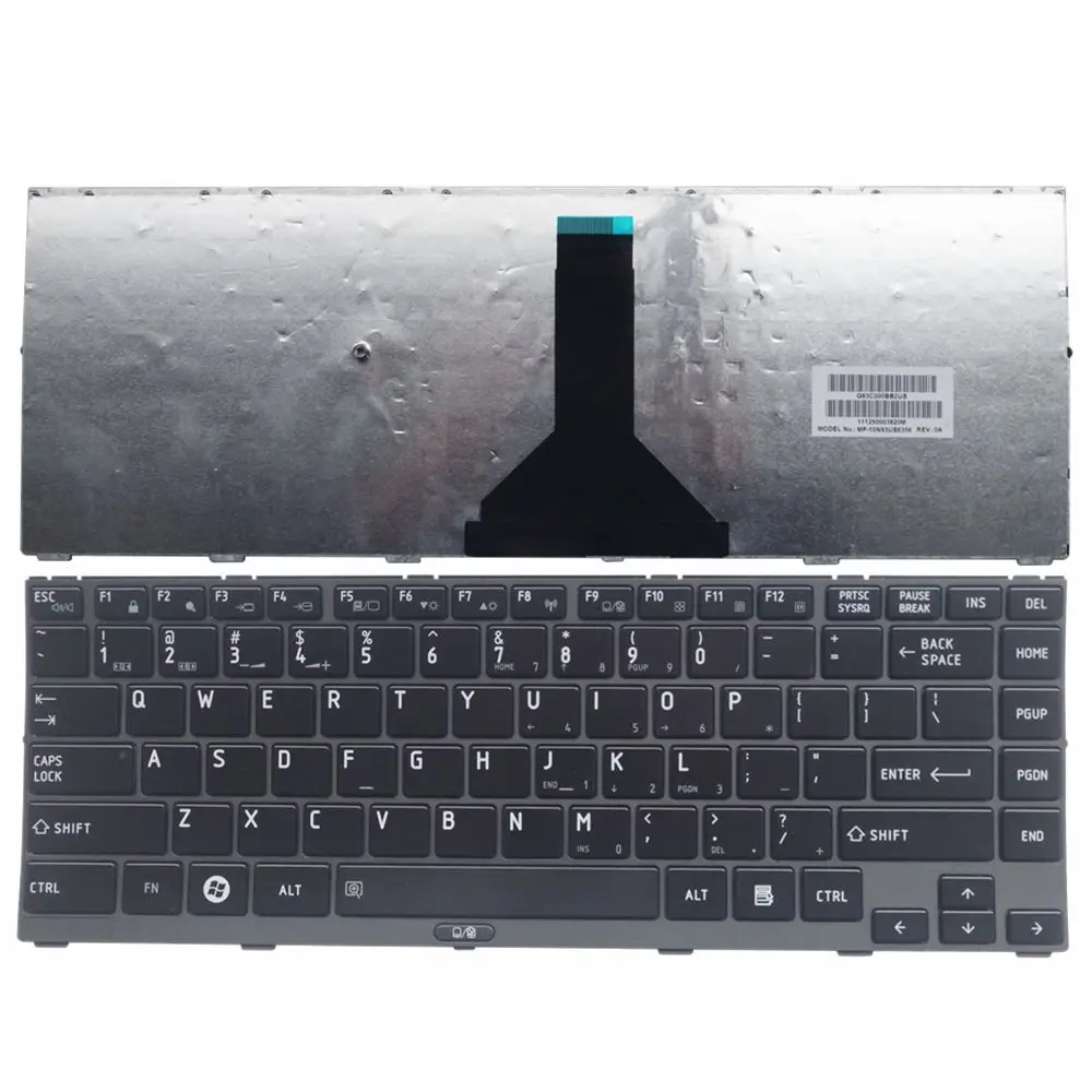 

New English US Laptop Keyboard For Toshiba Satellite R800 R840 R845 R940 R945 R800-K01B R845-S80 Black No backlit