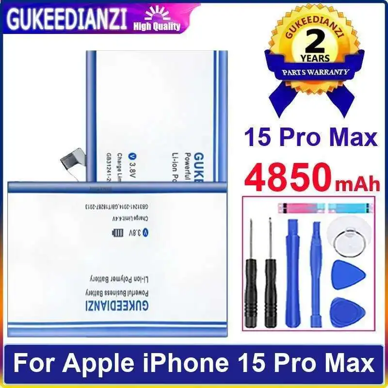 

4850Mah For Apple Iphone 15 Pro Max Safe Mobile Phone Battery Reliable Power Supply