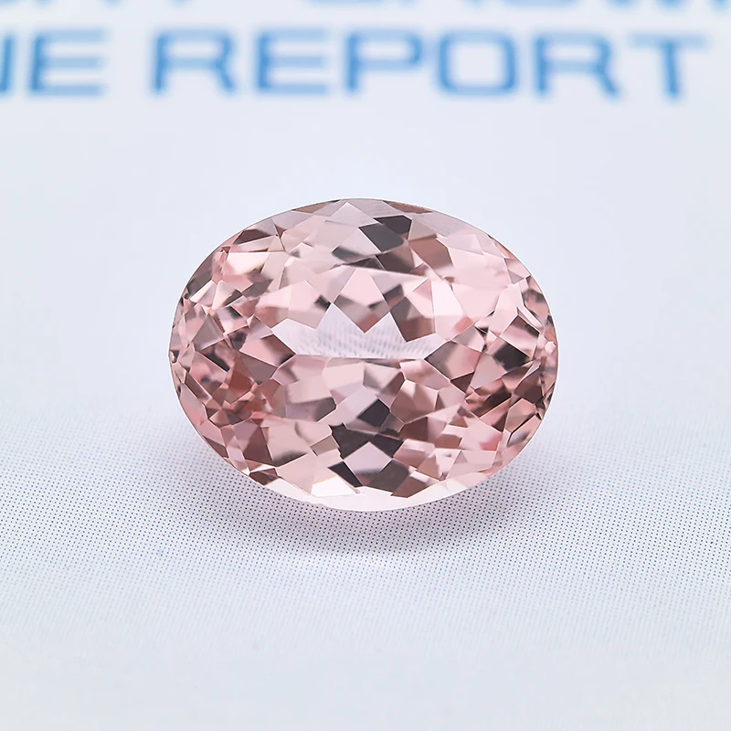 

Top Lab Grown Sapphire Oval Shape Morgan Pink Color VVS1 Charms DIY For Jewelry Making Materials Selectable AGL Certificate