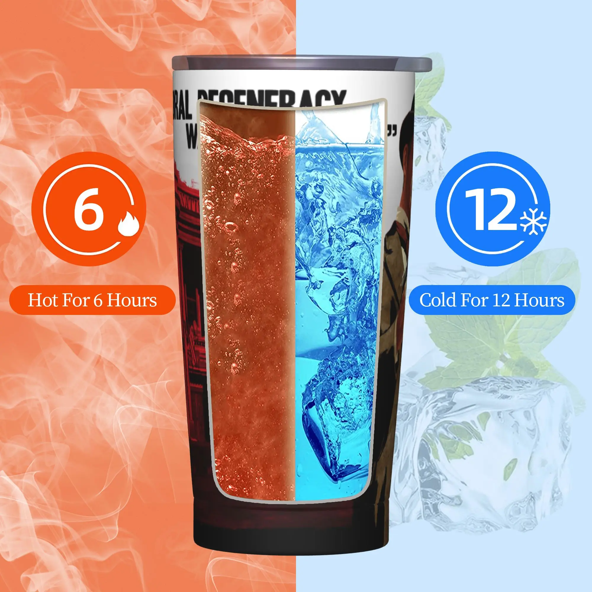 وكيل إدغار روس RDR لعبة بهلوان زجاجة ماء بارد وساخن معزولة من الفولاذ المقاوم للصدأ كوب قهوة جرافيك للسفر كوب أكواب