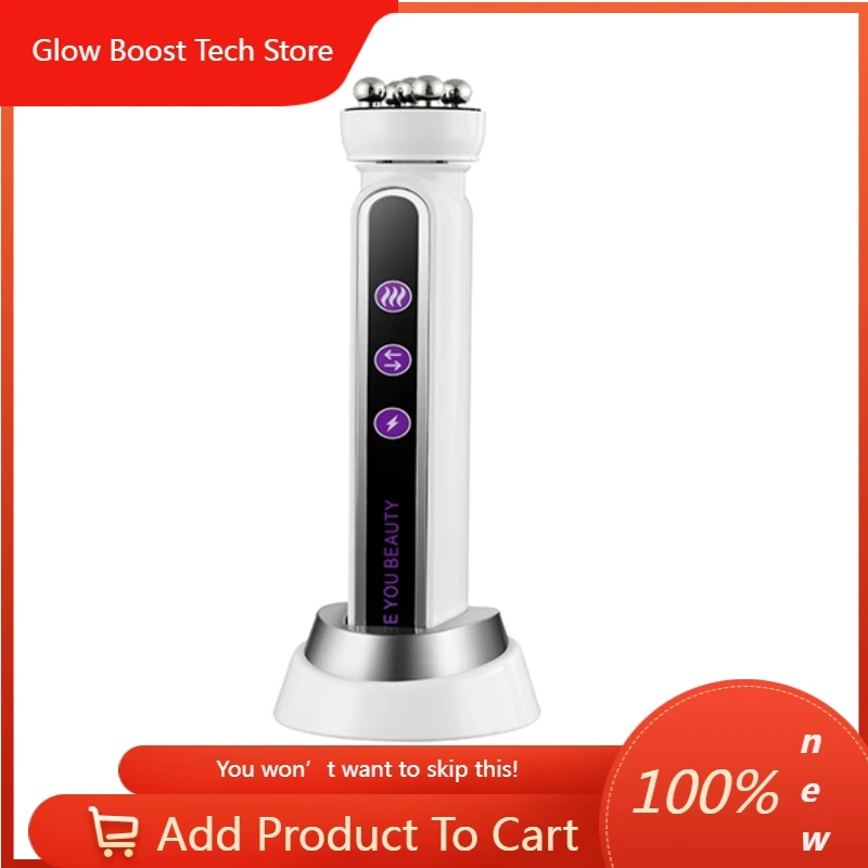 

NY3in1 RF Heating EMS Facial 360° Roller Massager for FIne Lines Lifting Skin Rejuvenation Skin Firm Microcurrent Beauty Machine