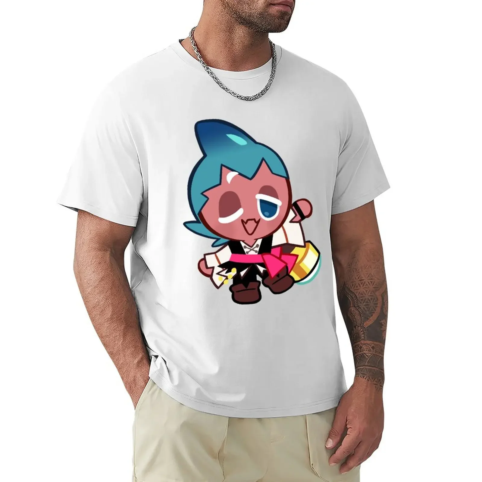 Sorbet Shark Cookie (Cookie Run Kingdom) T-Shirt vintage clothes summer top men clothings