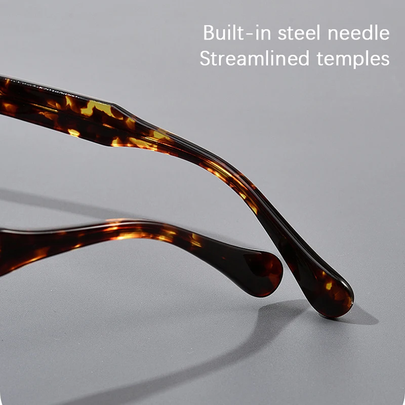 High-Quality Acetate Glasses Frame Men Women Fashionable Retro Square Round Computer Eyeglasses Business Casual Eyeglasses - Image 5
