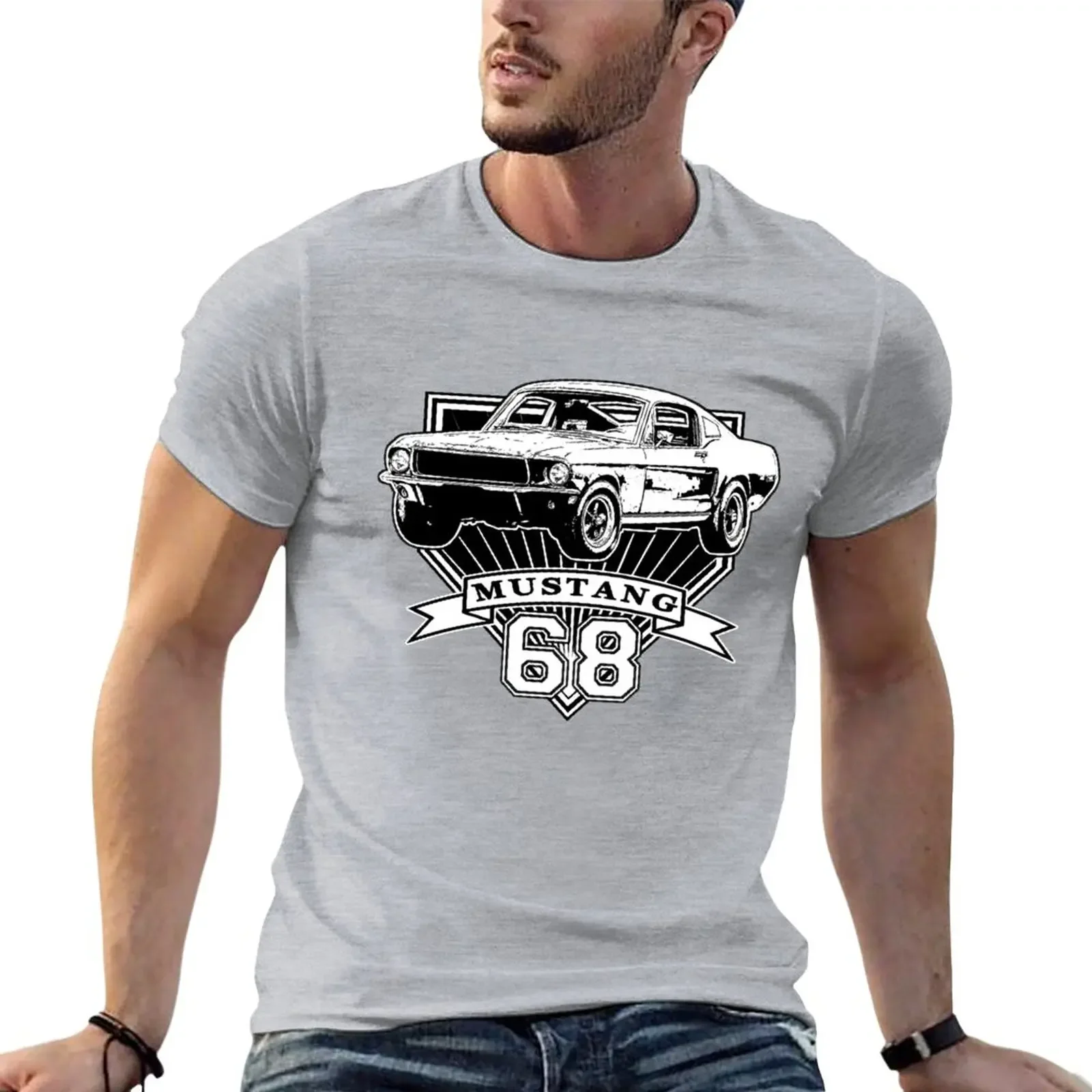 68 Mustang Fastback T-Shirt cute clothes funnys new edition workout shirts for men