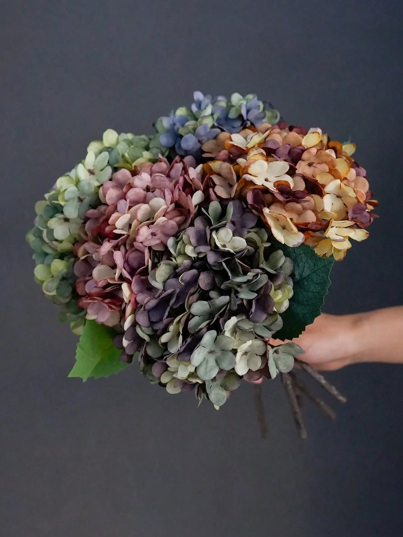 1 Stück Künstliche Hortensie Hochzeitsblumen Wanddekoration Heim Raumdekoration Zubehör DIY Brautstrauß Hintergrund Innenbereich