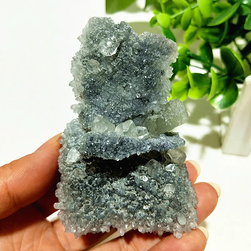 Natural Stones Chrysanthemum Fluorite Symbiosis Crystal Cluster Specimen Feng Shui Crystal Witchcraft Energy Home Decorated