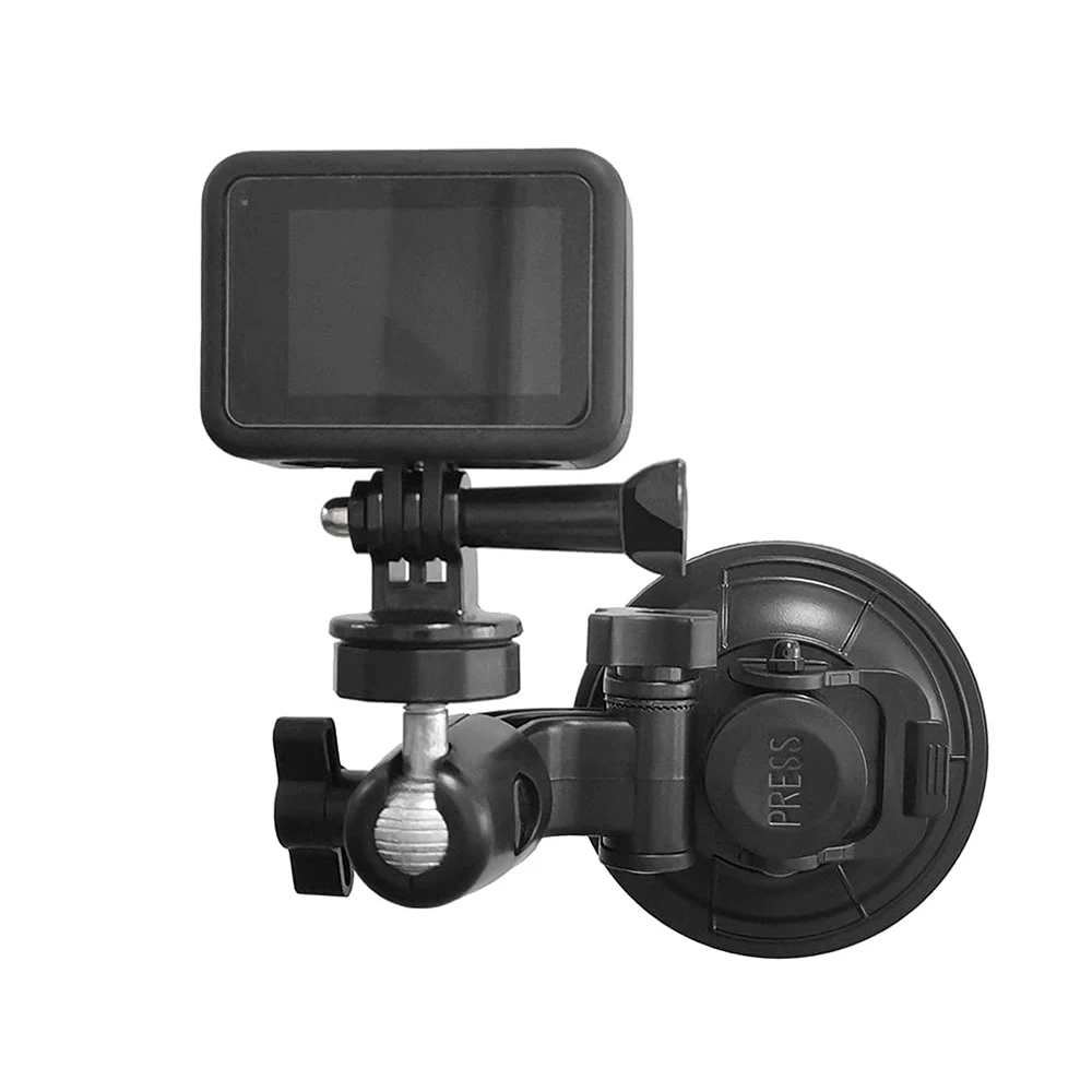 Heavy Duty Camera Car Windshield Suction Cup Mount with 1/4-20 Adapter for GoPro Hero Series and All Action Cameras