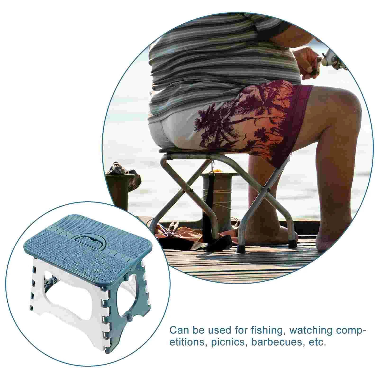 Folding Chairs Small Foldable Stool Plastic Lightweight Fishing Multi-functional