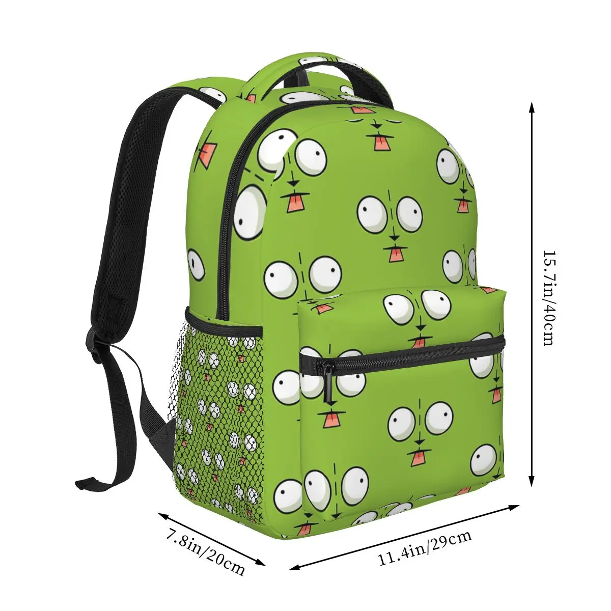Gir Face - Invader Zim Cartoon Backpack Hot Sale Daypack Large Capacity Children BookBag School Bag Shoulder Bags for Men Women