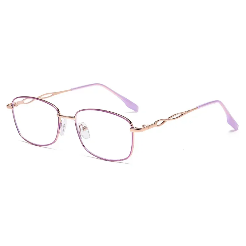 Hochauflösende Anti-Blaulicht-Lesebrille – modische tragbare Lesebrille mit Metallrahmen für Damen – Detail 6
