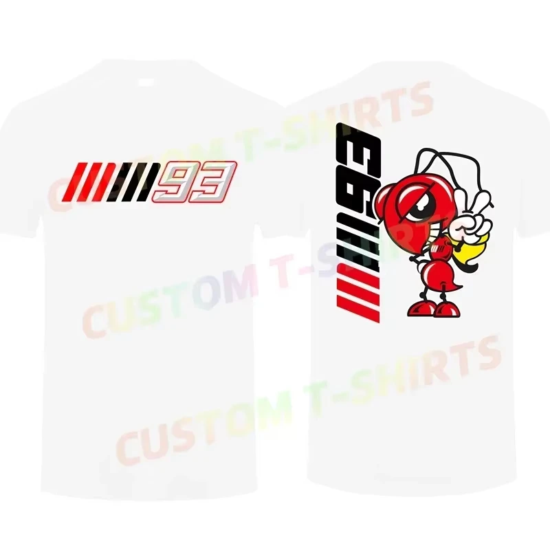 2025 Summer 100% Cotton Men Marc T Shirt Casual No. 93 Motor Marquezs T-shirt Graphic Short Sleeves Streetwear S-4XL Cool Tee image 2