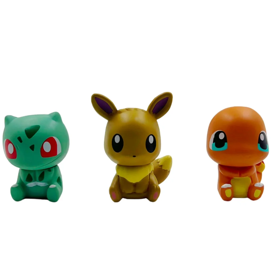 6pcs Pokemon Pikachu Anime Toys Dolls for Kids Action Figure Toy Charmander Squirtle Cartoon Doll Boys Girls Child Birthday Gift