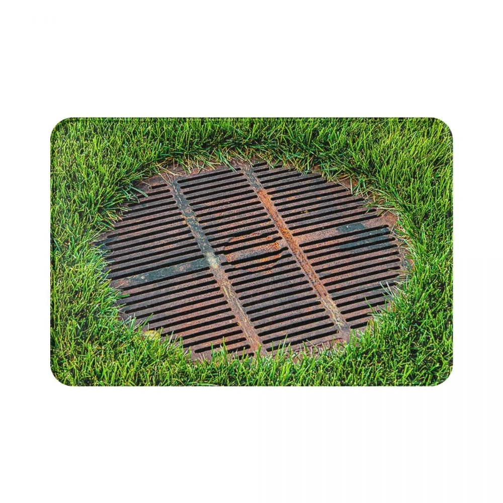 Funny 3D Traps Manhole Cover Entrance Doormat Home Decor Anti-slip Bathroom Floor Mat Kitchen Hallway Carpet for Living Room