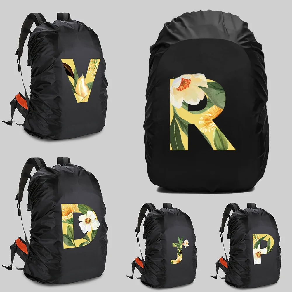 

Чехол для рюкзака от дождя 20-70 л, водонепроницаемый, для кемпинга, походов, альпинизма, ультралегкий, с цветочным узором и буквами