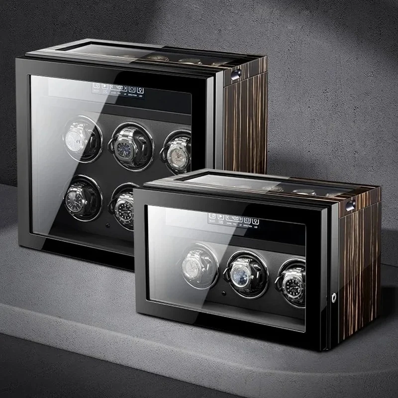 Automatic Winder Remote Control Mechanical Watch Fingerprint Unlock Box Smart LCD Touch Screen Storage Safe