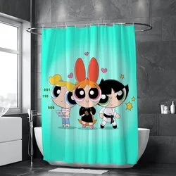 Powerpuff Girls Shade Curtain for Shower Opaque Curtains Bathroom Accessories Bath Bedrooms Waterproof the Home Fabric Products