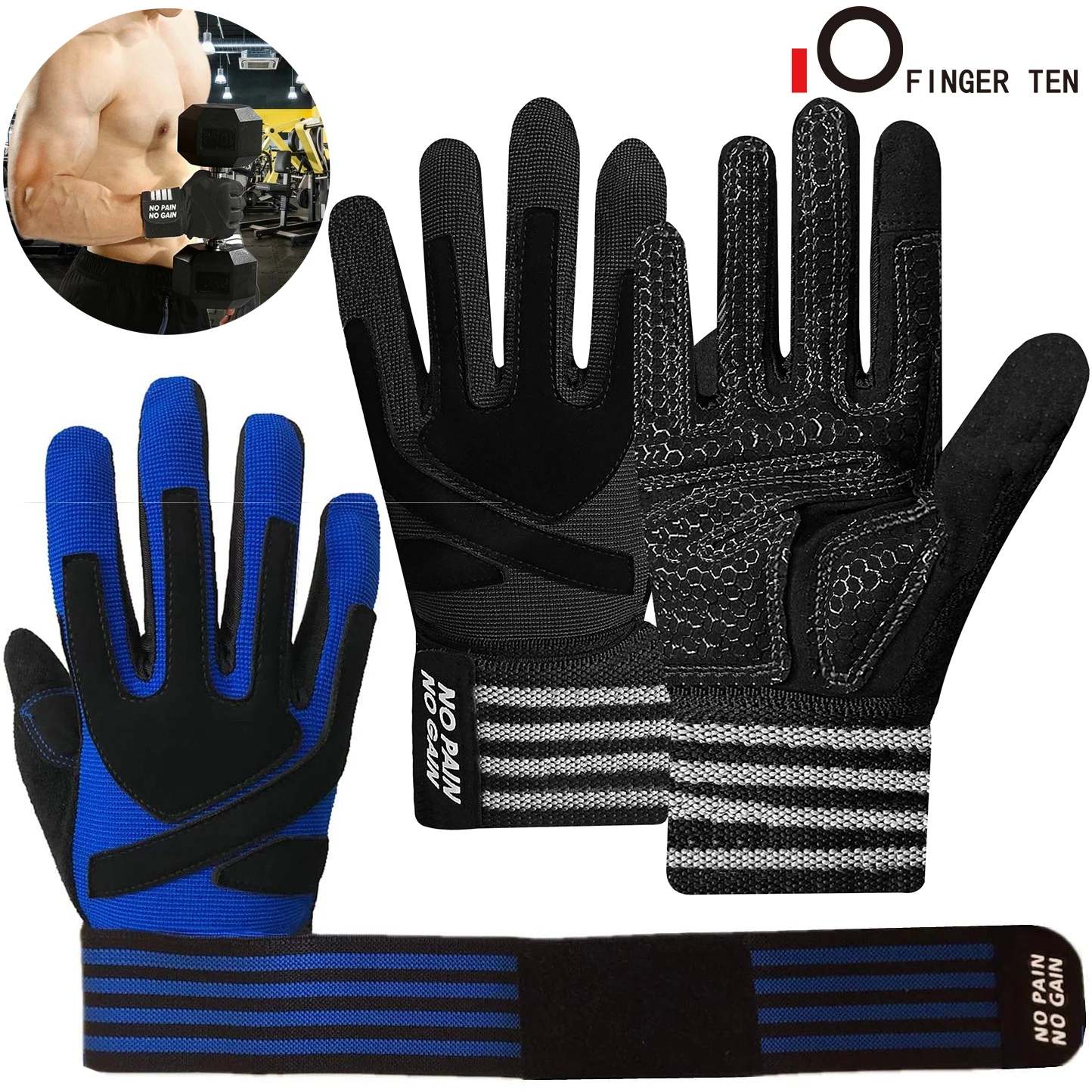 Men Women Training Gym Gloves Fitness Weight Lifting Full Finger Support Breathable Sports Exercise Weights Glove Drop Shipping