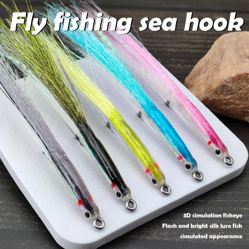 Anzuelo de Pesca con Mosca para Pesca en el Mar, Señuelo Artificial para Pesca con Mosca, Accesorios de Pesca con Mosca, Equipo de Pesca