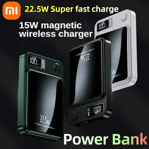 샤오미 100000 mAh 자기 무선 보조베터리 Magsafe 용 고속 충전기 iphone Huawei Samsung 용 휴대용 보조 배터리 팩