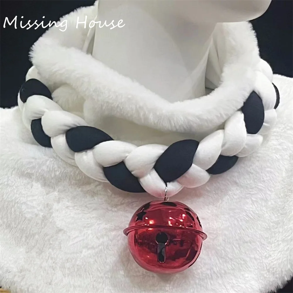 Cute Kawaii Cat Paws Necklace with Ball Costume Tiger Cosplay Party Decro Decoration