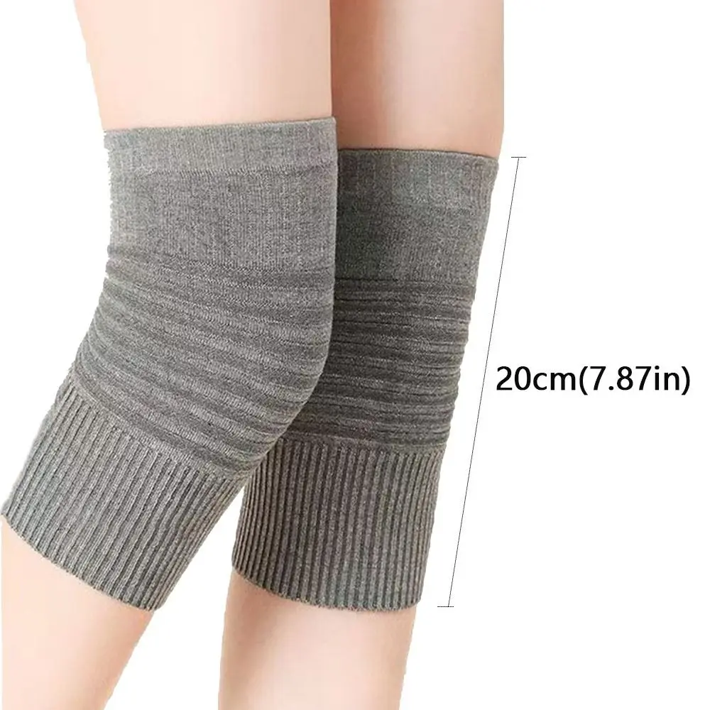 Calentadores de rodilla de algodón de diseño unisex, rodilleras térmicas suaves y elásticas, rodilleras térmicas de punto adecuadas para piernas frías antiguas