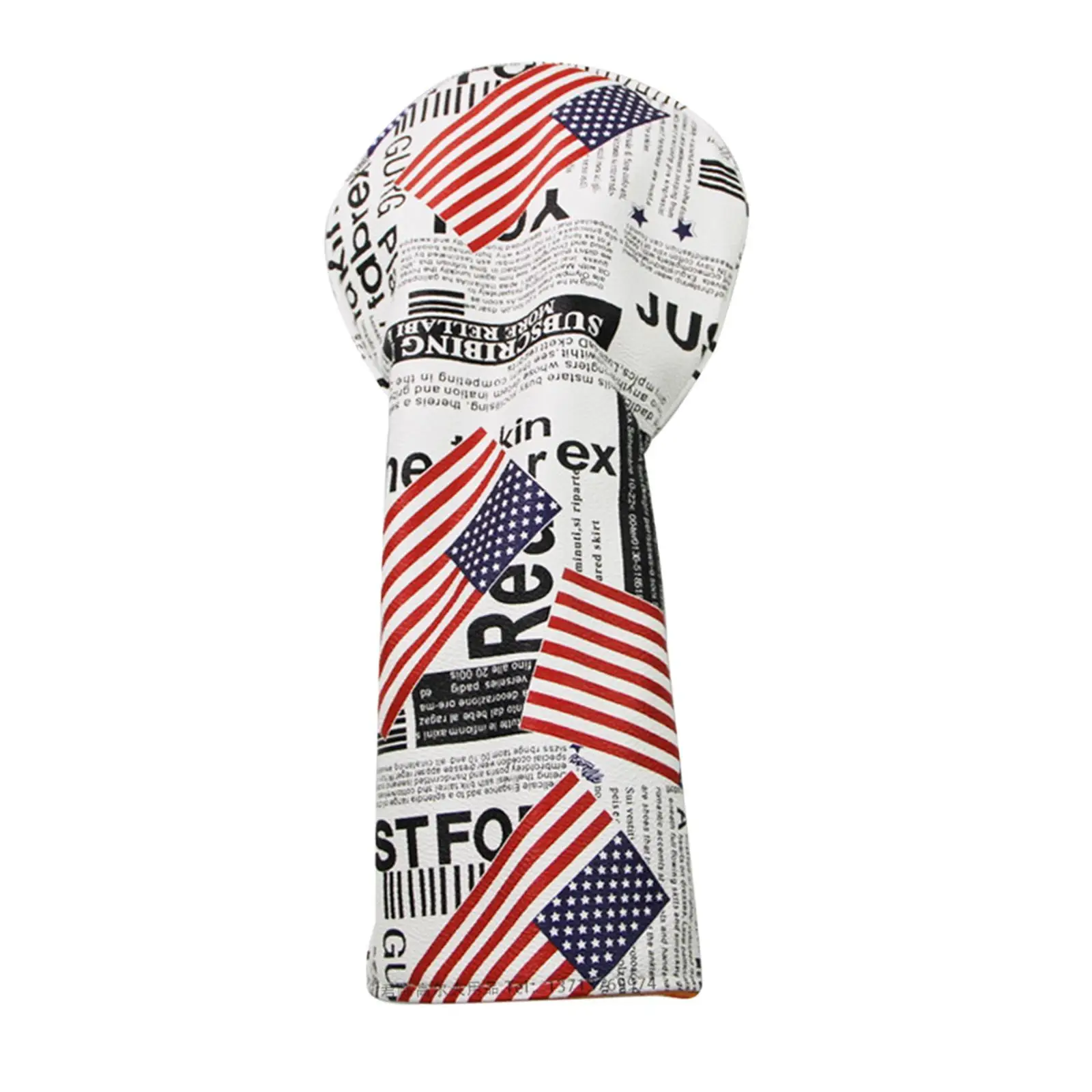 PU Leather Golf Wood Driver Headcover Stylish Flag Pattern Club Hood for Universal Golfers Gift
