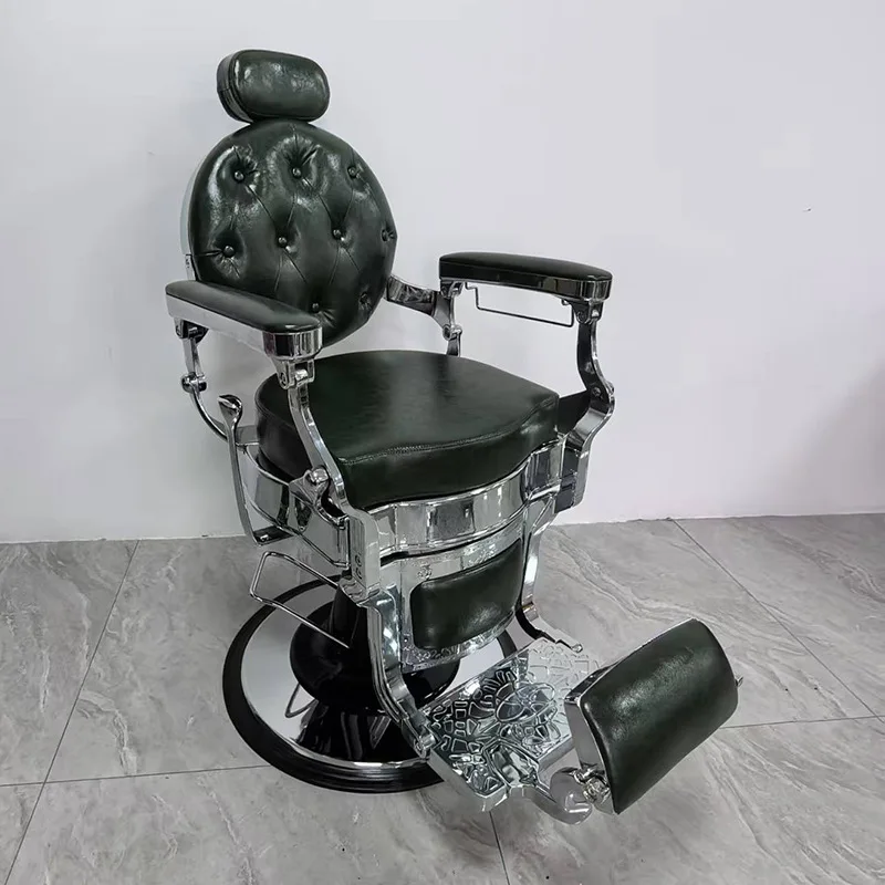 High-end men's reclining barber chair, special for hair salons, adjustable height, for shaving and styling, new model hair care