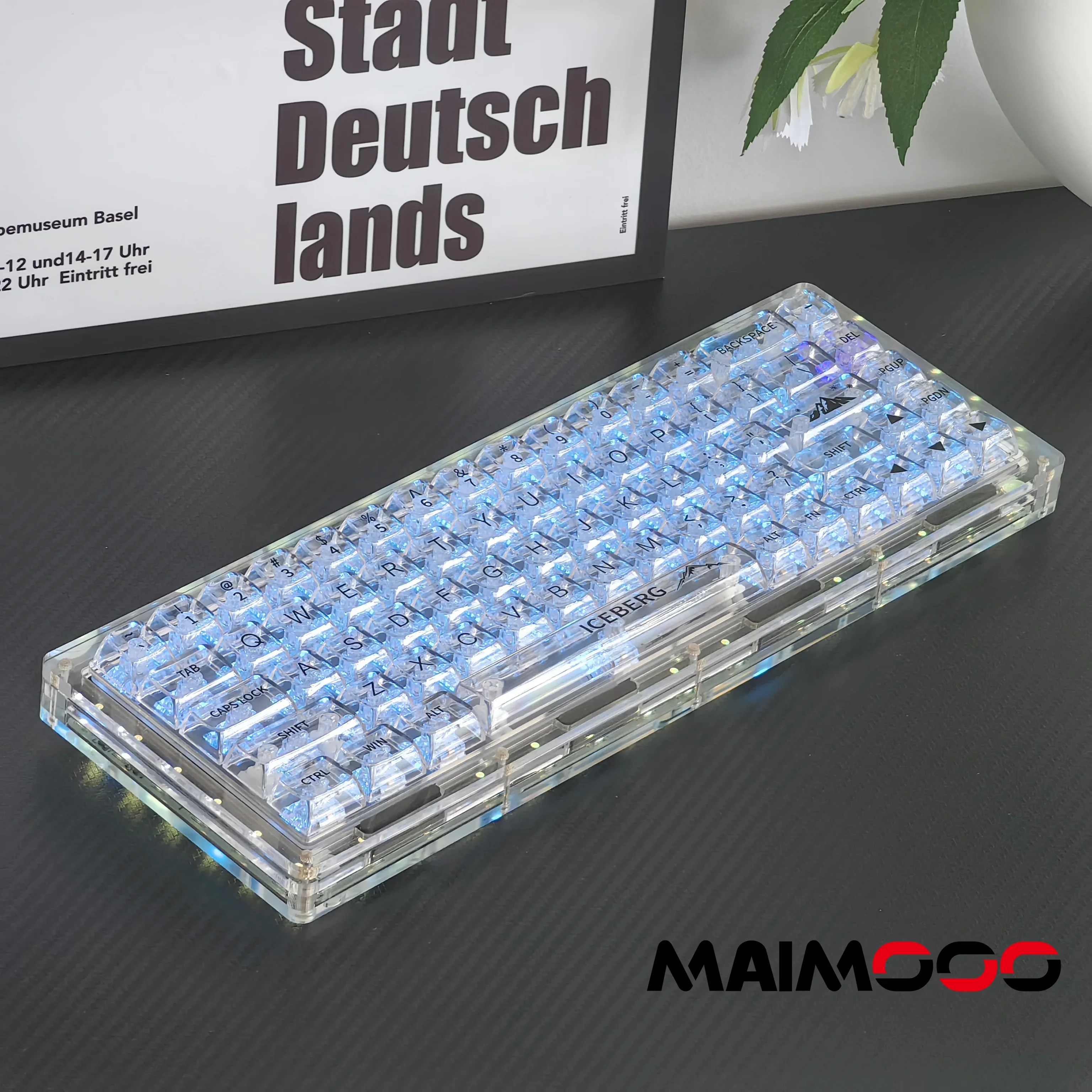 Imagem -06 - Maimoo Teclado Mecânico Tk68 Kit Acrílico para Translúcido Modos 2.4g bt com Fio 68 Teclas Norte Rgb Junta Troca Quente Faça Você Mesmo Kit de Gelo