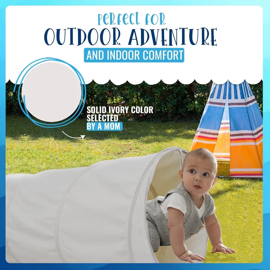 Jouets tunnel pour enfants pour tout-petits de 1 à 3 ans - Tunnel pour bébé ramper intérieur et extérieur, tunnel pour enfants de 6 pieds, jeu interactif de cache-cache et de recherche