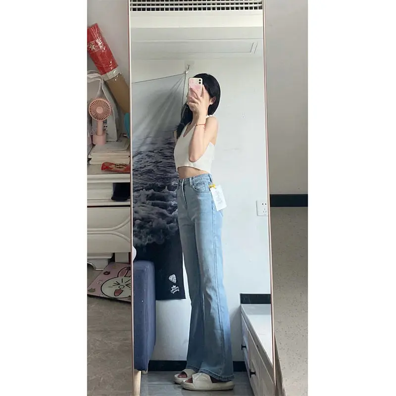 

Мешковатые джинсы женские Palazzo Bootcut расклешенный низ раструб расклешенные ноги удлиняющие грушевидный силуэт шикарный элегантный современный Palazzo