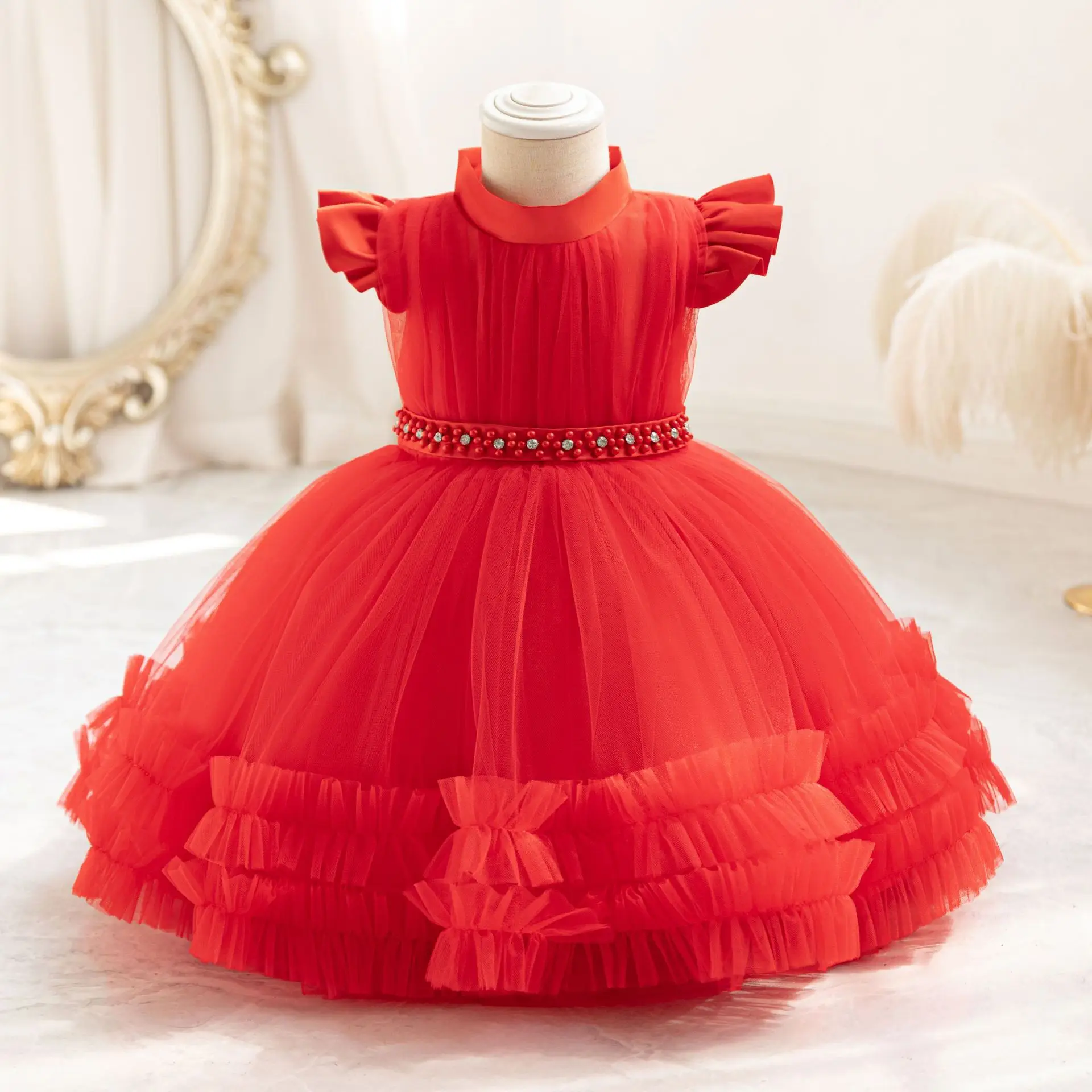 

Children's evening gowns, princess dresses, fashionable dresses, high-end performance costumes, summer girls' skirts, 0-5 Years