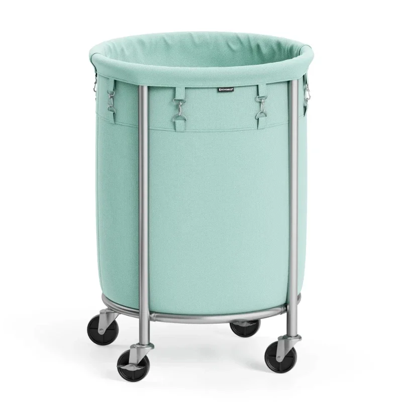

Laundry Sorter Laundry Basket Laundry Truck Wheeled Round Rolling Laundry Basket