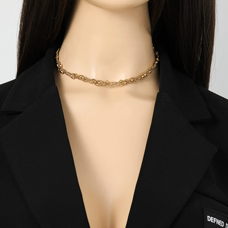 EILIECK 316L Edelstahl Silberfarben Perlen-Wickelketten-Halsketten-Armbänder-Set für Damen Trendiger Wasserdichter Schmuck Geschenk – Detail 8