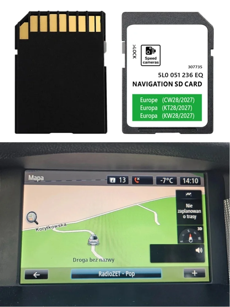 32GB für Skoda Octavia Superb Fabia Rapid Yeti Auto Amundsen Navi SD-Karte Europa-Kartendaten-Update 5L0051236EQ 2027 Discover Media MIB2