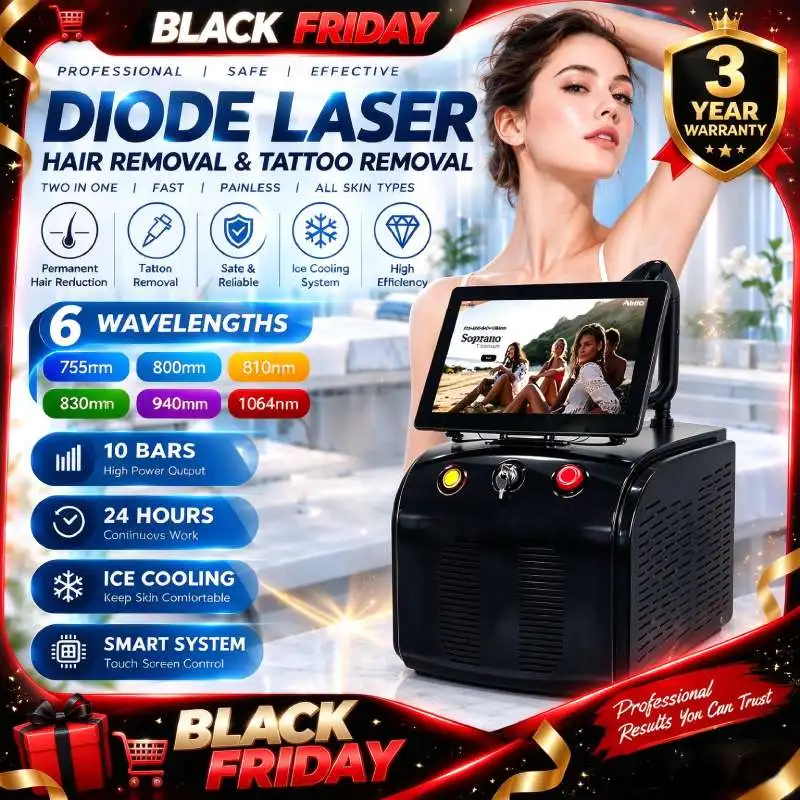 808nm Diode Laser Hair Removal Permanent Painless Non-Invasive Cooling Head Permanent Painless Hair Removal Device for Salon 500