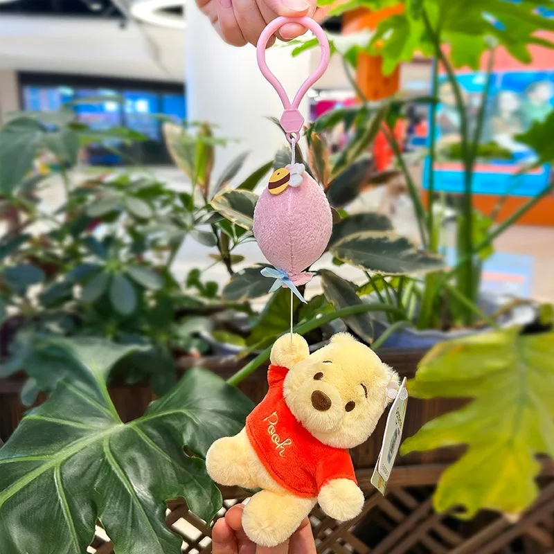 

Disney Series Keychains Winnie The Pooh Strawberry Bear Car Desktop Ornaments Gifts for Girls Doll Christmas Birthday Presents