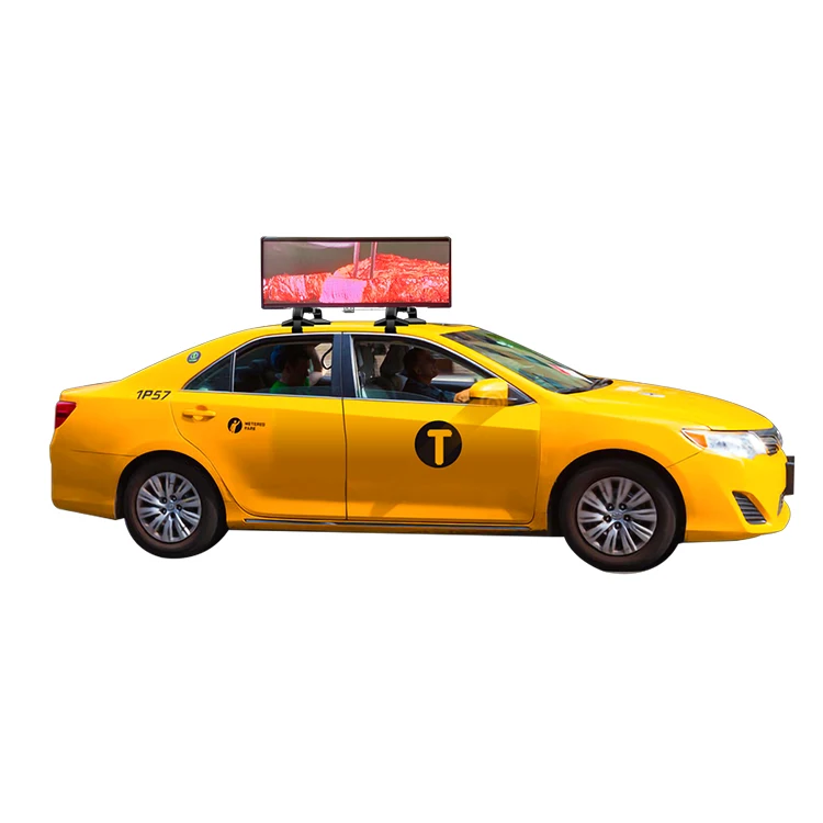 P2.5 P5 IP65 Waterproof  Top LED Display, 3G 4G WiFi Programmable Car Roof Advertising Screen Wholesale