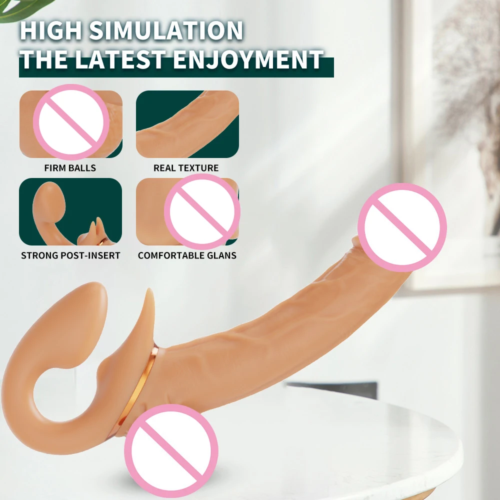 Vibratore Wireless per le donne Dildo realistico in Silicone cinturino senza spalline silenzioso su pene maschile elettronico coppie adulte