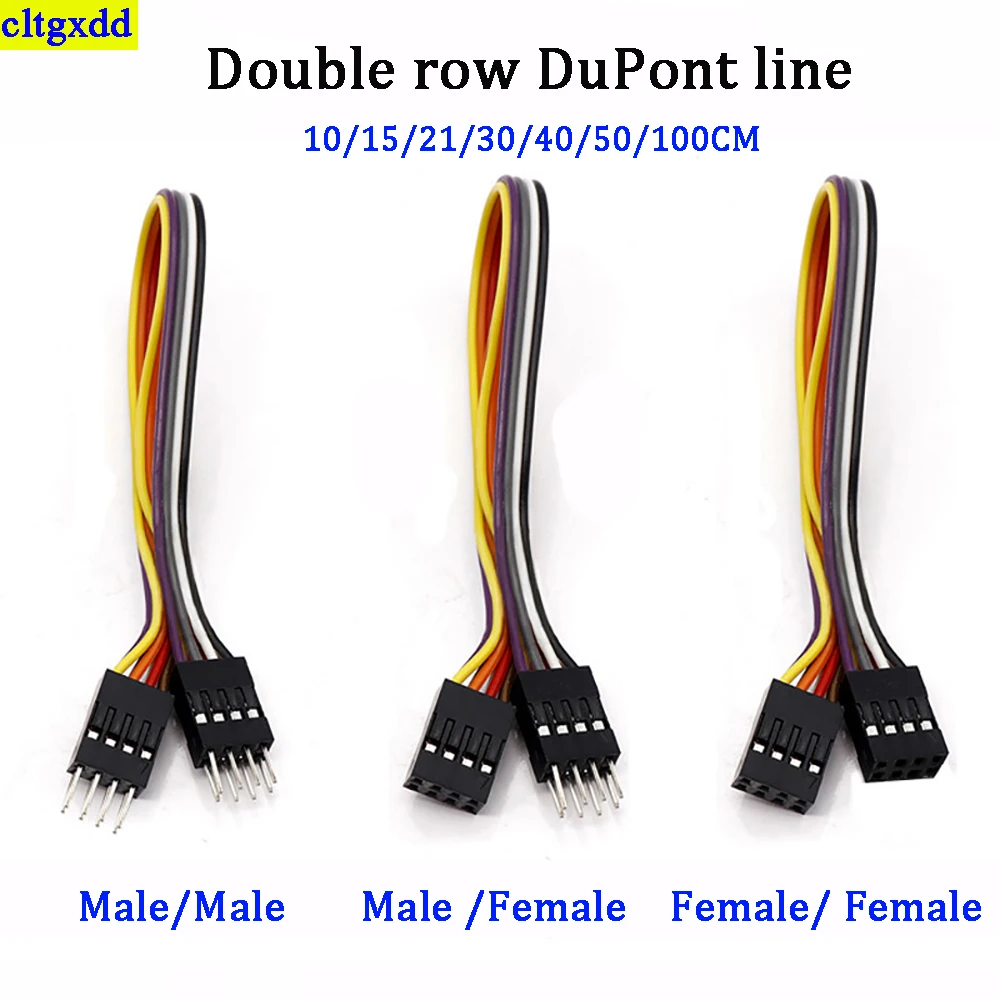 Cltgxdd 1piece dual row DuPont production line 2x2/3/4/5/6/7/8/9/10 pin male and female 2.54mm DuPont jumper for PCB